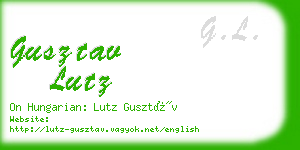 gusztav lutz business card